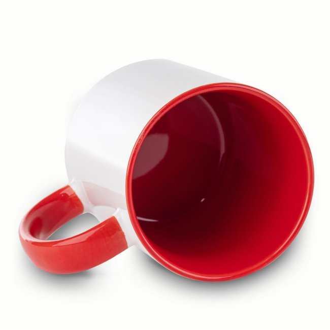Farbige Tasse 300 ml - Innen &amp; Henkel Dunkelgr&uuml;n - ohne Druck