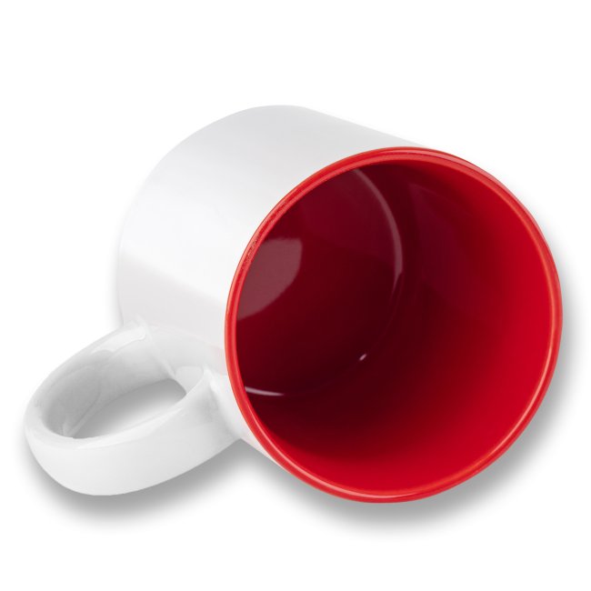 Farbige Tasse 300 ml - Innen Dunkelgr&uuml;n - ohne Druck