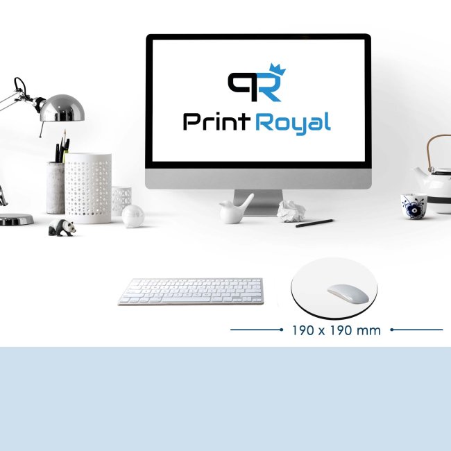 Mousepad rund &Oslash; 19 cm - 3 mm stark - ohne Druck