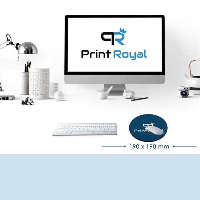 Mousepad rund &Oslash; 19 cm - 5 mm stark - inkl. Druck