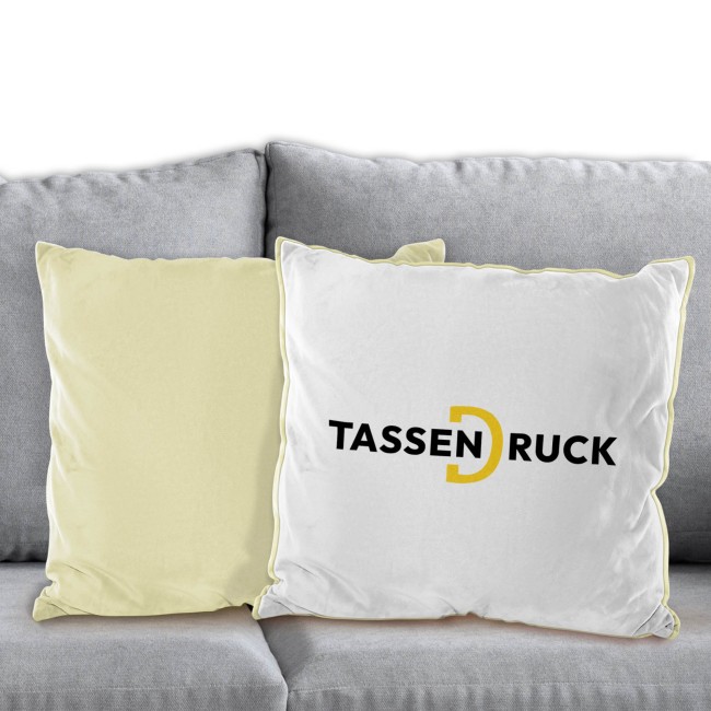 Fotokissen - 40 x 40 cm - flauschig - 4 verschiedene Farben