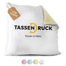 Fotokissen - 40 x 40 cm - flauschig - 4 verschiedene Farben