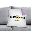Fotokissen mit pastellfarbener Rückseite - 40 x 40...