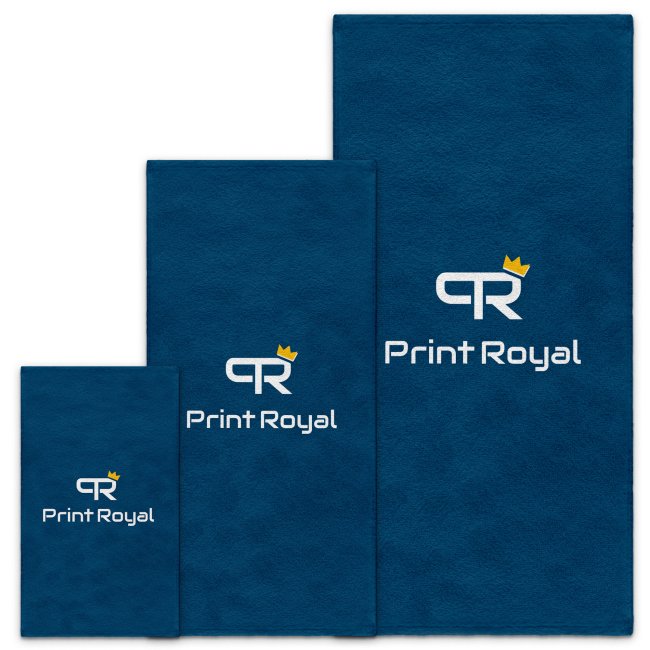Personalisiertes Handtuch mit Logo bedrucken - in 3 Gr&ouml;&szlig;en