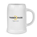 Bierkrug aus Keramik - 500 ml - ohne Deckel - 2 Farben
