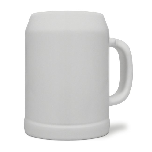 Bierkrug aus Keramik - 500 ml - Grau - ohne Deckel - ohne Druck