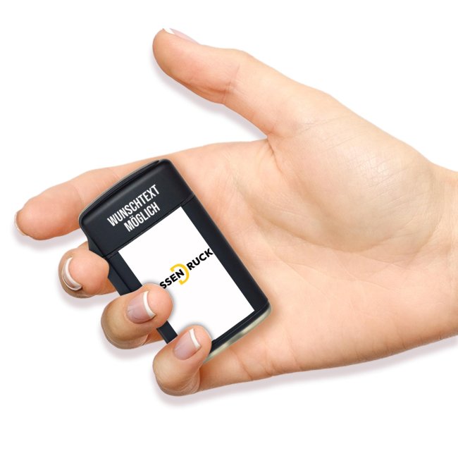 Sturmfeuerzeug schwarz-matt mit Logo und Wunschtext