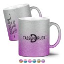 Glitzertasse aus Keramik - 300 ml -  7 Farbt&ouml;ne