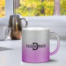 Glitzertasse aus Keramik - 300 ml -  7 Farbt&ouml;ne