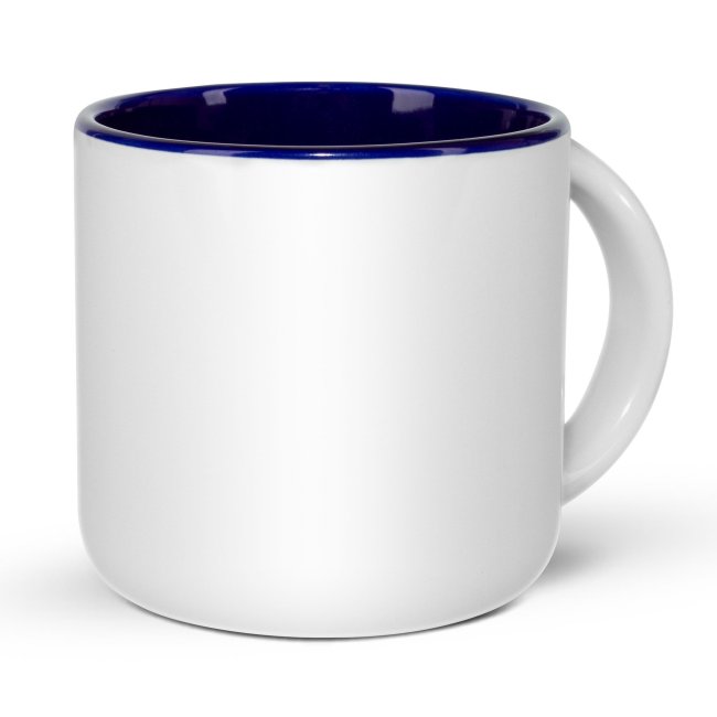 Kaffee-Pott 400 ml - Innen Dunkelblau - ohne Druck