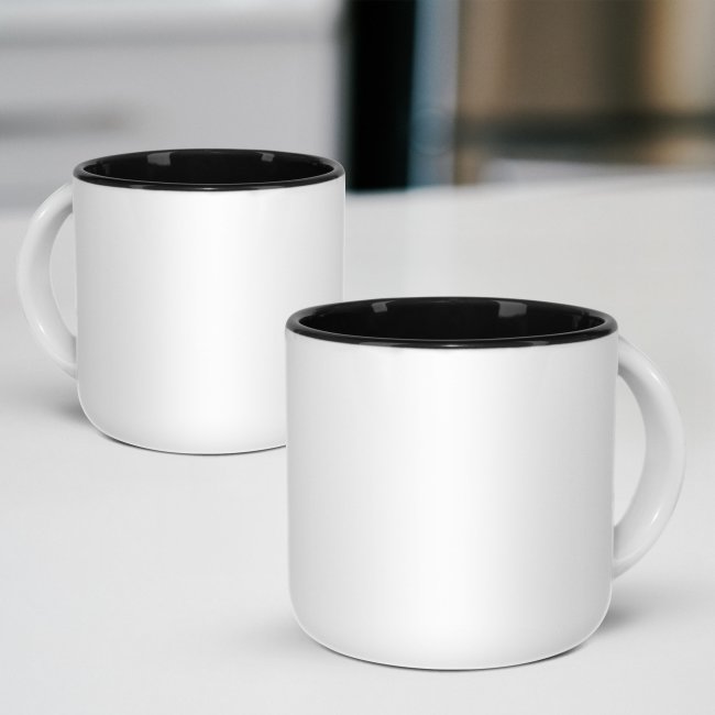 Kaffee-Pott 400 ml - Innen Schwarz - ohne Druck
