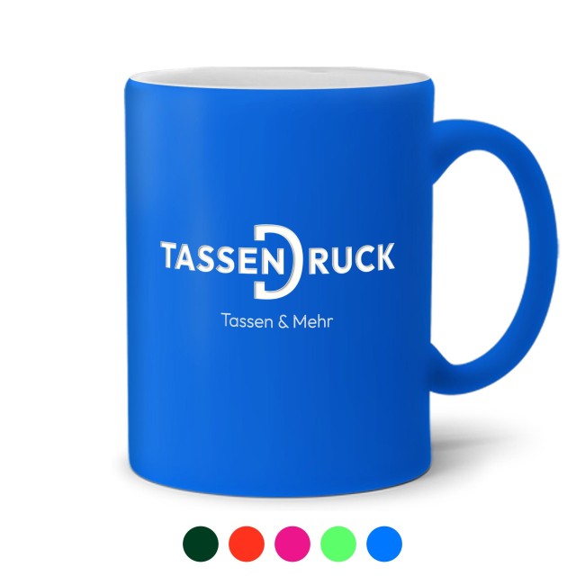 Tasse zum Gravieren in Neonfarben - 5 Farbt&ouml;ne - 300 ml