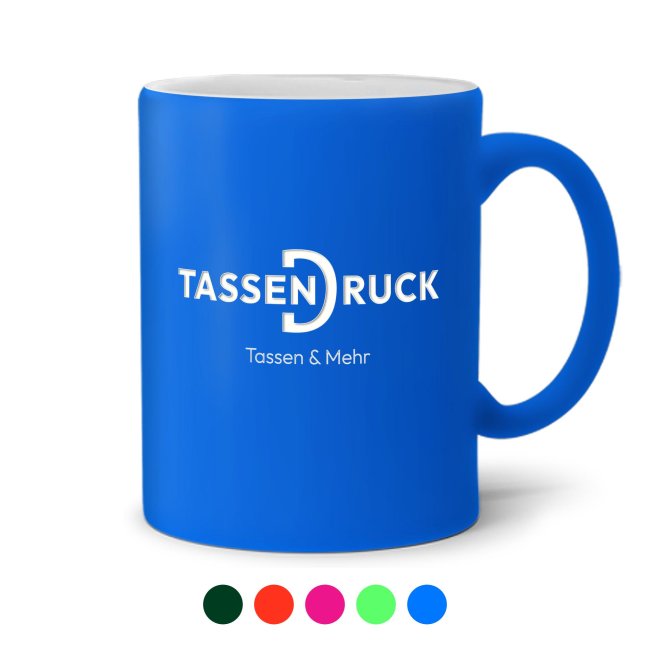 Tasse zum Gravieren in Neonfarben - 5 Farbt&ouml;ne - 300 ml