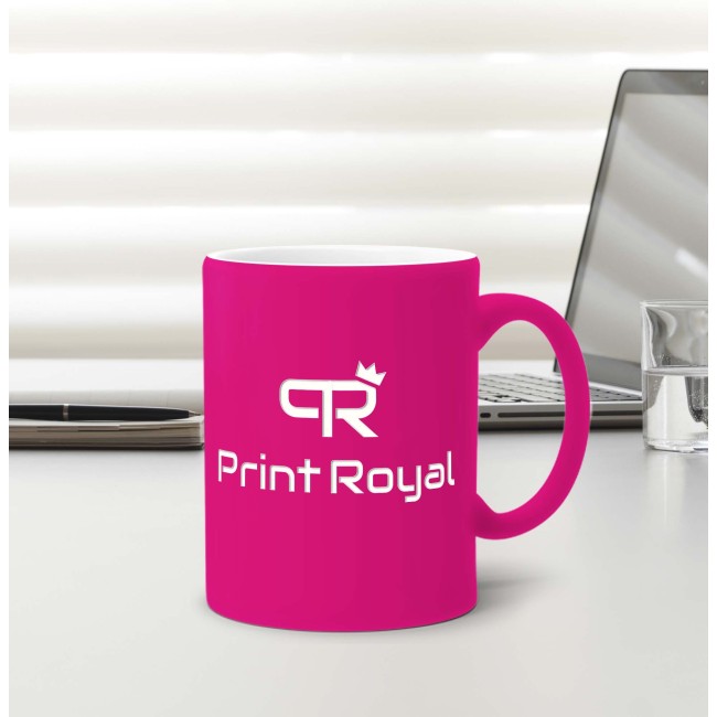 Neon-Tasse - 300 ml - Neon Pink - inkl. Veredlung