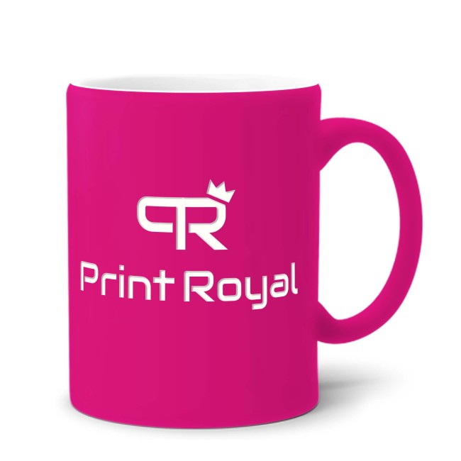 Neon-Tasse - 300 ml - Neon Pink - inkl. Veredlung