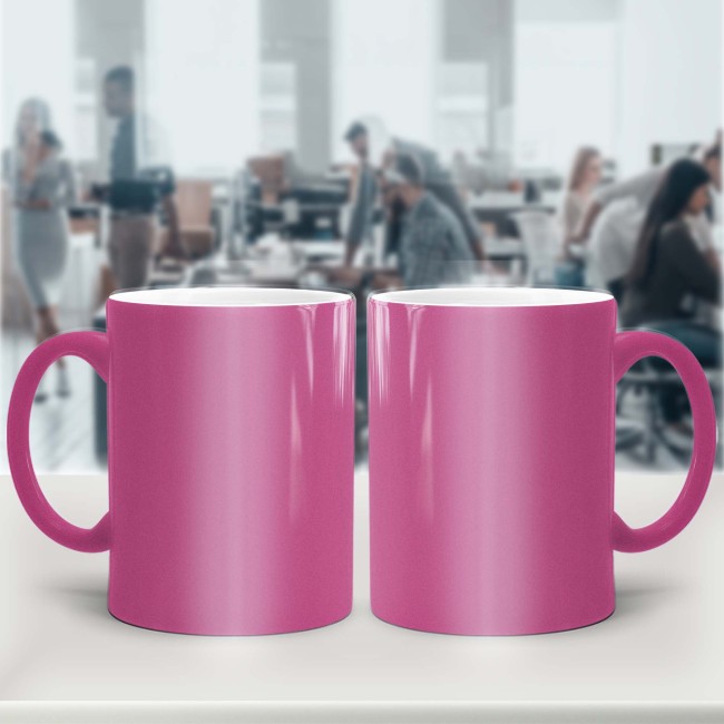 Metallic-Tasse - 300 ml - Metallic Rosa - ohne Veredlung