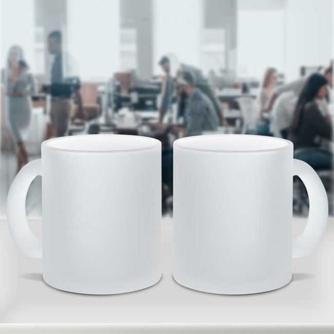 Glastasse - 300 ml - satiniert - ohne Druck