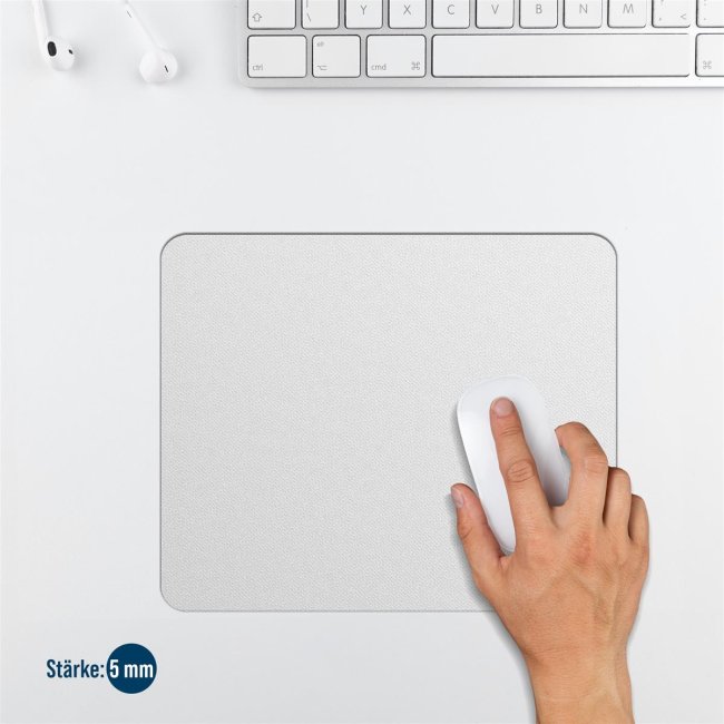 Mousepad eckig - 23 x 19 cm - 5 mm stark - ohne Druck