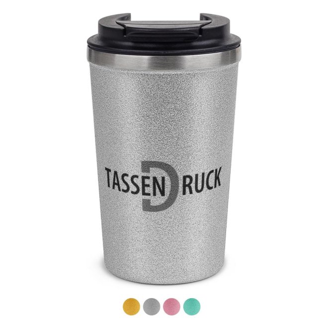 To-Go-Becher Glitzer - 350 ml - 4 Farbt&ouml;ne