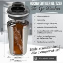 To-Go-Becher Glitzer - 350 ml - 4 Farbt&ouml;ne